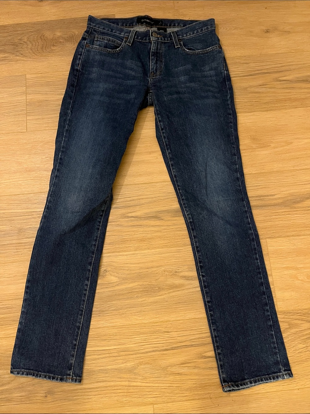 Calvin Klein Dark Blue Straight Leg Jeans
